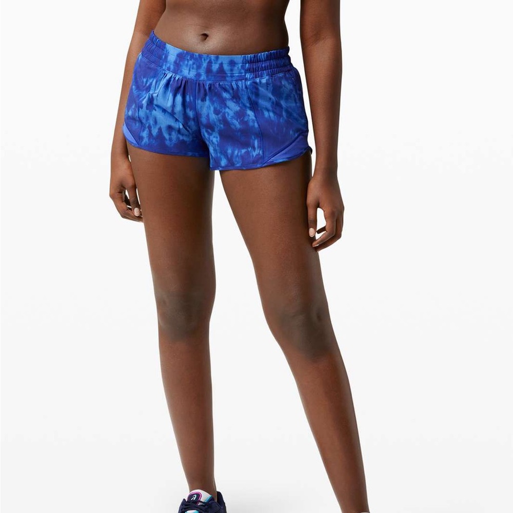 Lululemon blue game day shorts size 4, 2.5 in, color discontinued